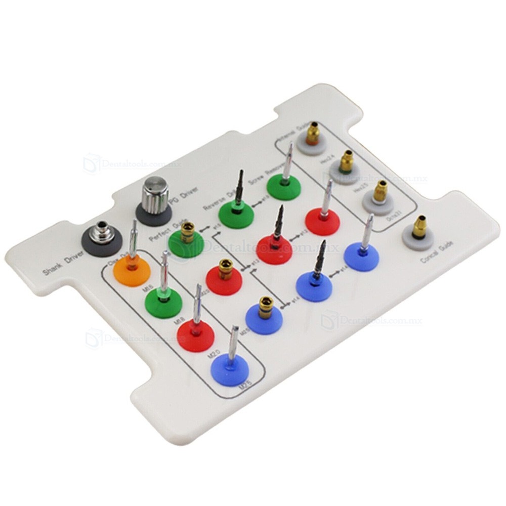 Kit extractor de tornillos fracturados para implantes dentales